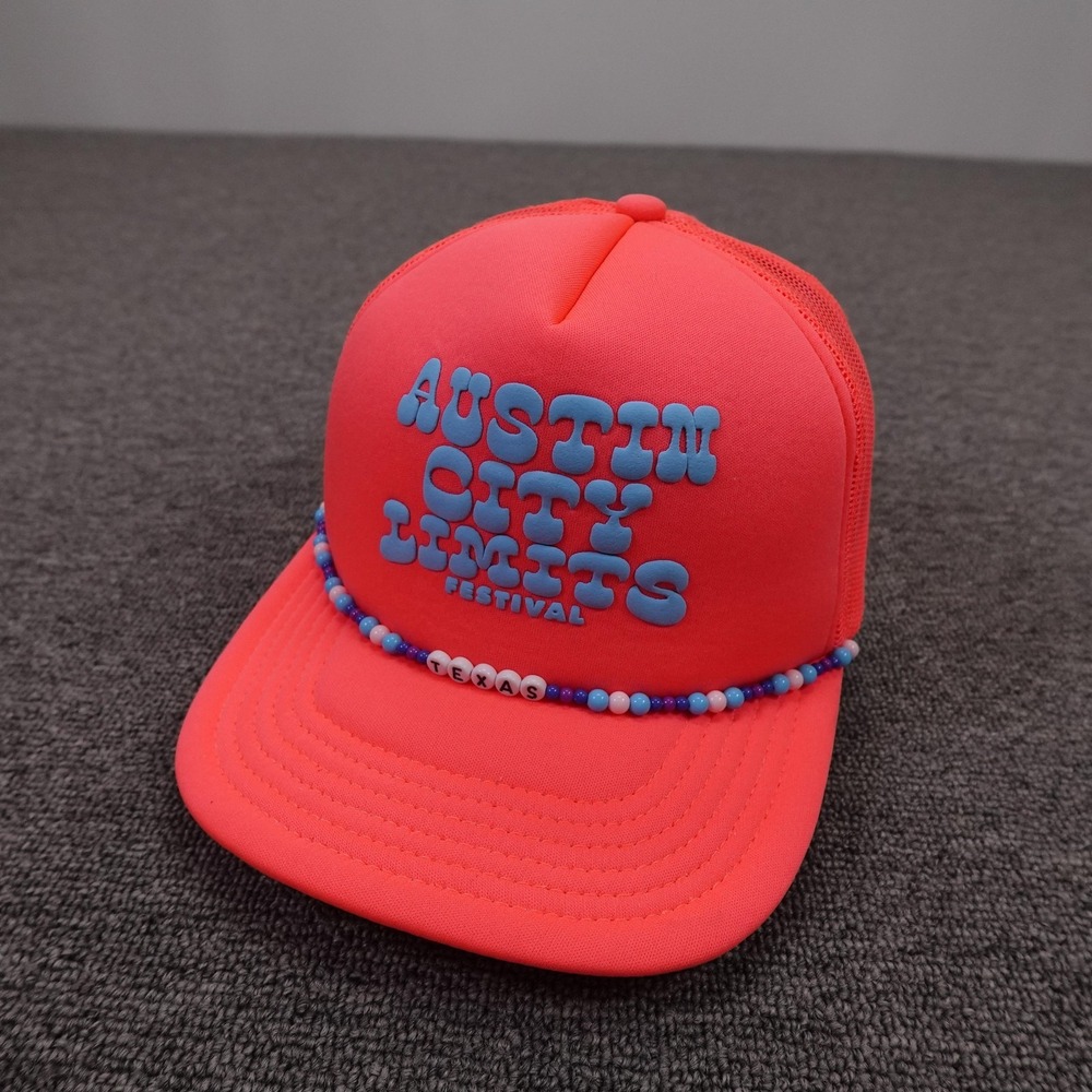 Austin City Limits Hat Cap Snap Back Mens One Size Orange Festival Trucker Texas